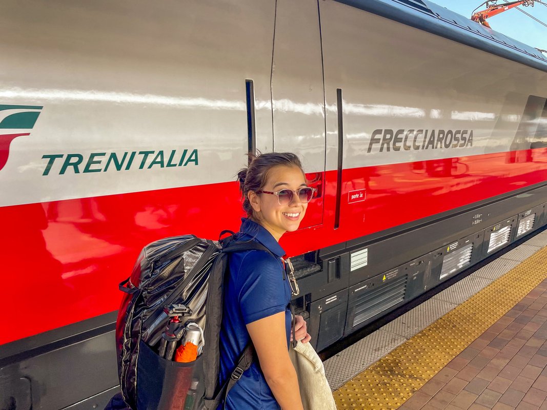 I spent 2 weeks backpacking in Europe. Next time, I'll bring a carry-on suitcase.