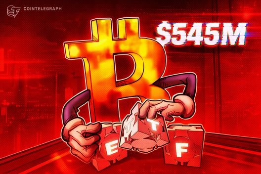 Bitcoin ETF'leri 545 Milyon Dolar çıkışla: kayıplarını artırdı, BTC 70 Bin Dolar’a yaklaşıyor